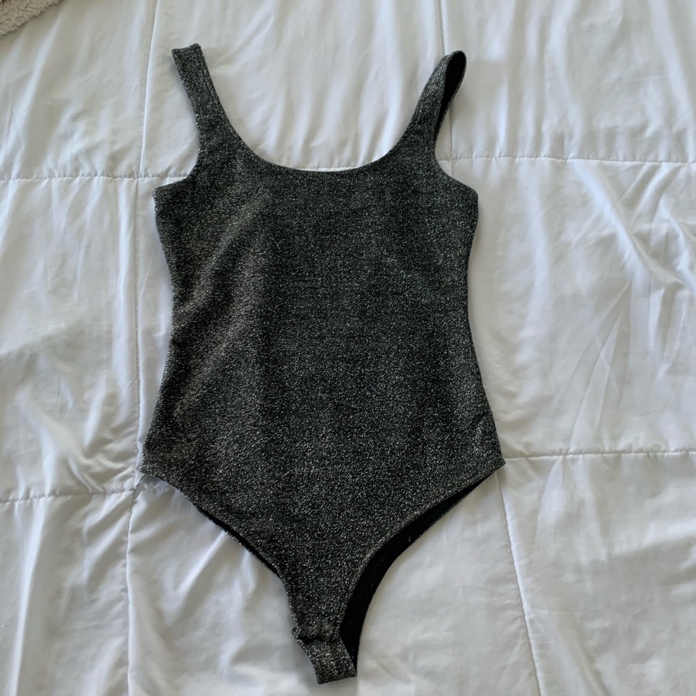 Black sparkly body suit